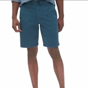 NWT Gap Mens Chino Shorts Blue 10” Flat Front 29 Preppy